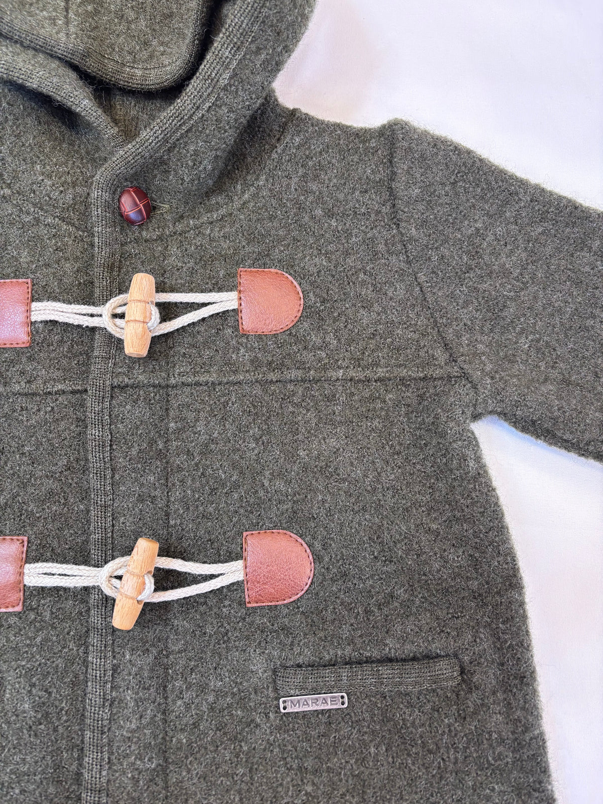 Loden Wool Coat w/Rope Toggles
