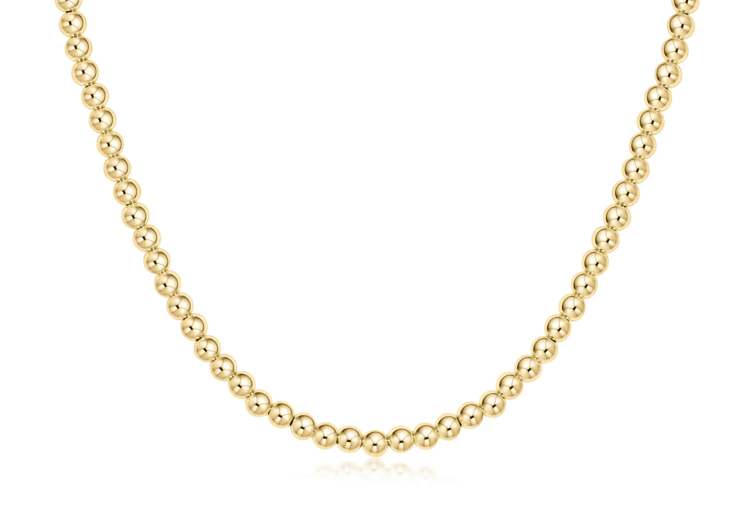 17" Choker Beaded - Classic Gold 4mm