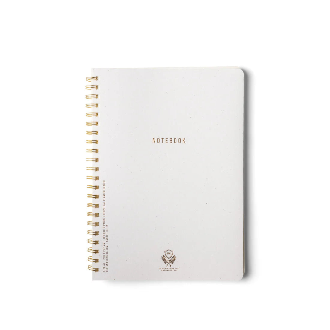 Twin Wire Notebook Large, Speckled Ivory