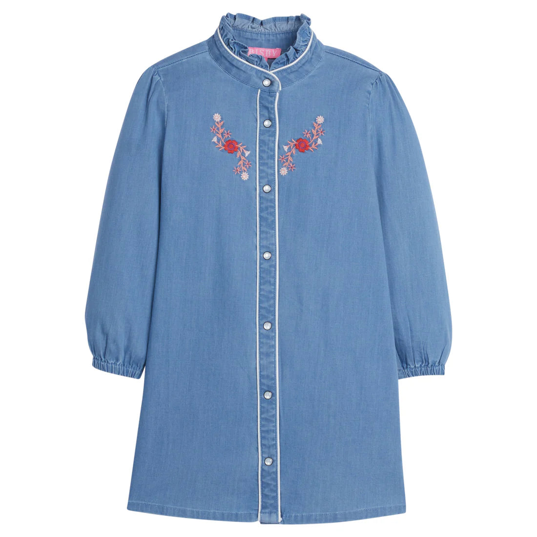 Jen Dress, Chambray & Thistle Emb.