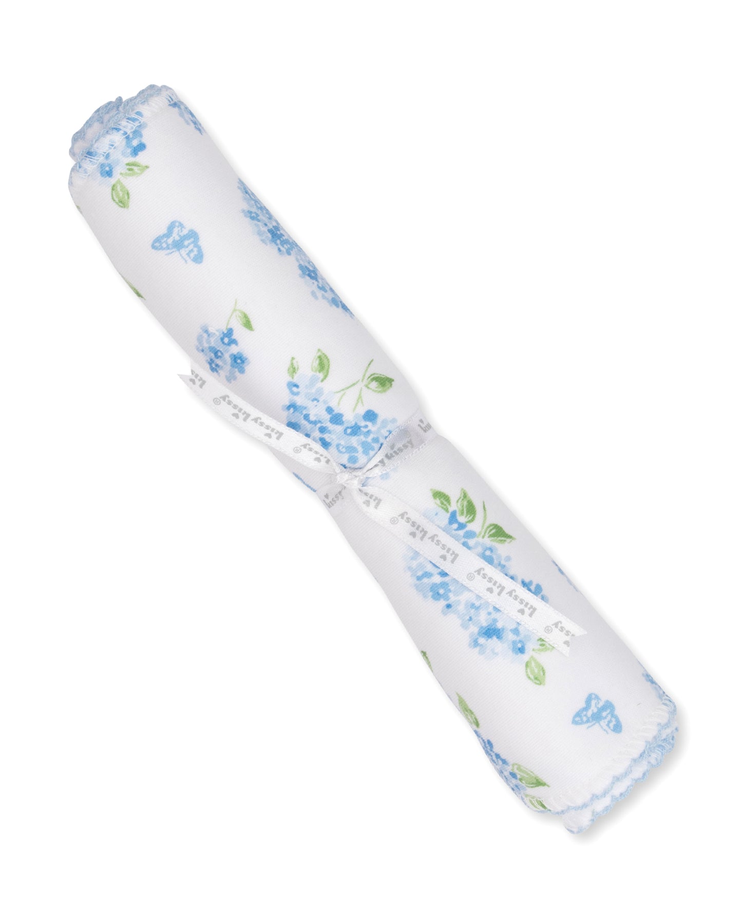 Burp Cloth, Heavenly Hydrangeas, Blue