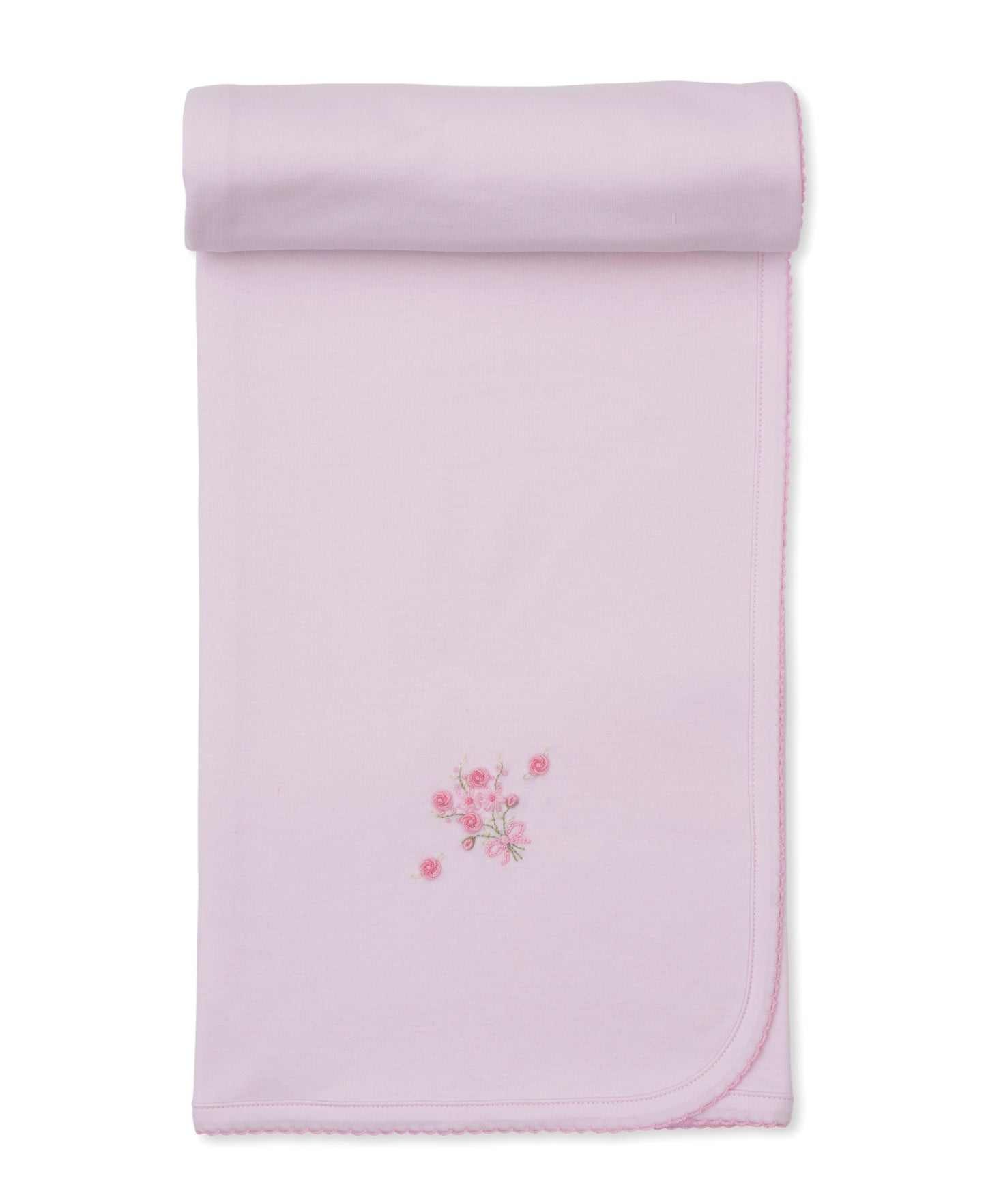Blanket w/Hand Emb., Prem. OE Rose, Pink