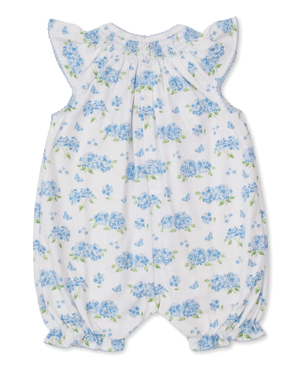 Short Playsuit, Heavenly Hydrangeas, Blue