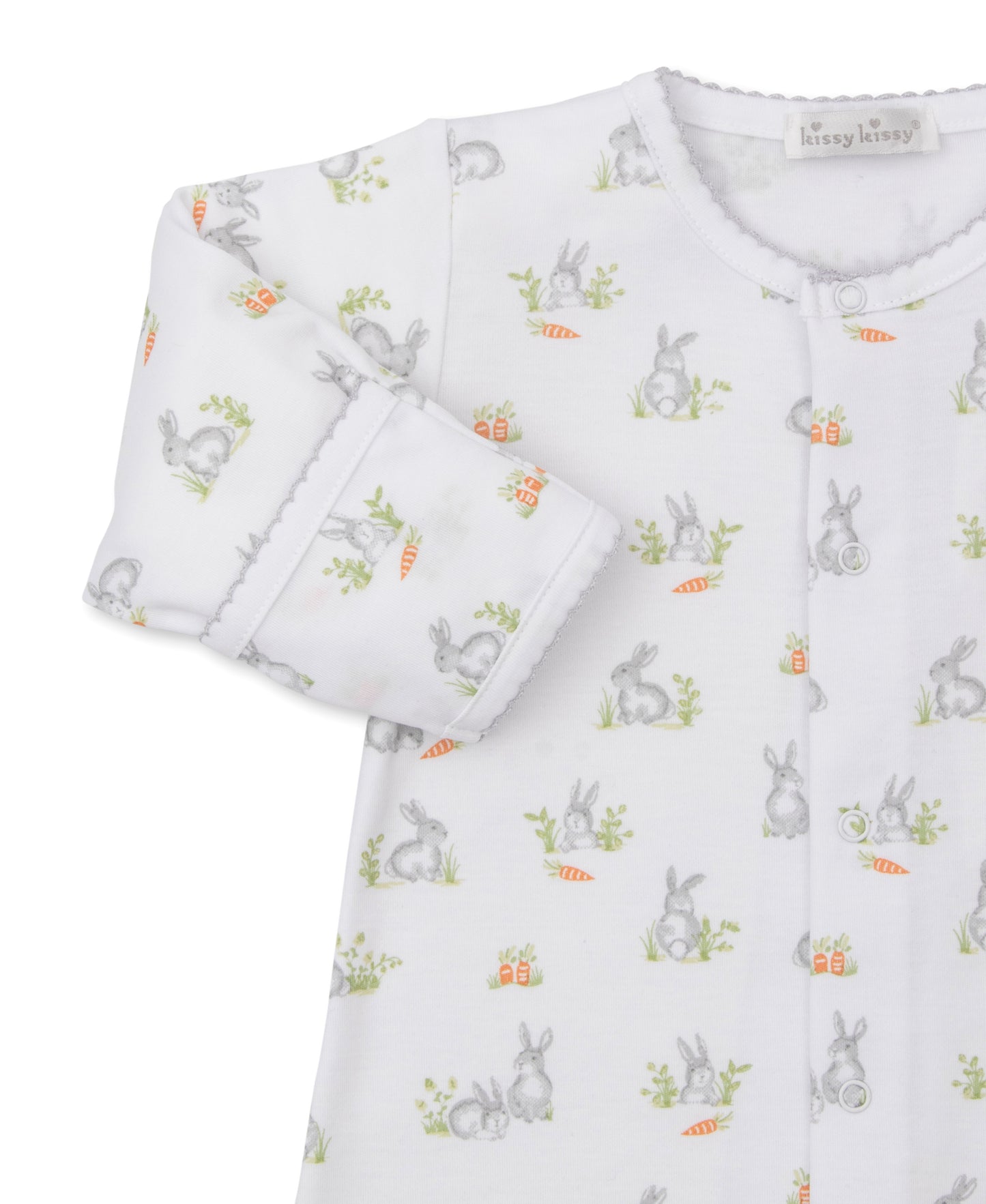 Conv. Gown. Baby Bunny Patch, Silver
