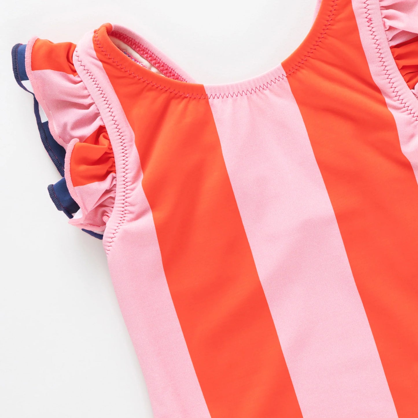 Liv Suit, Pink/Red Wide Stripe