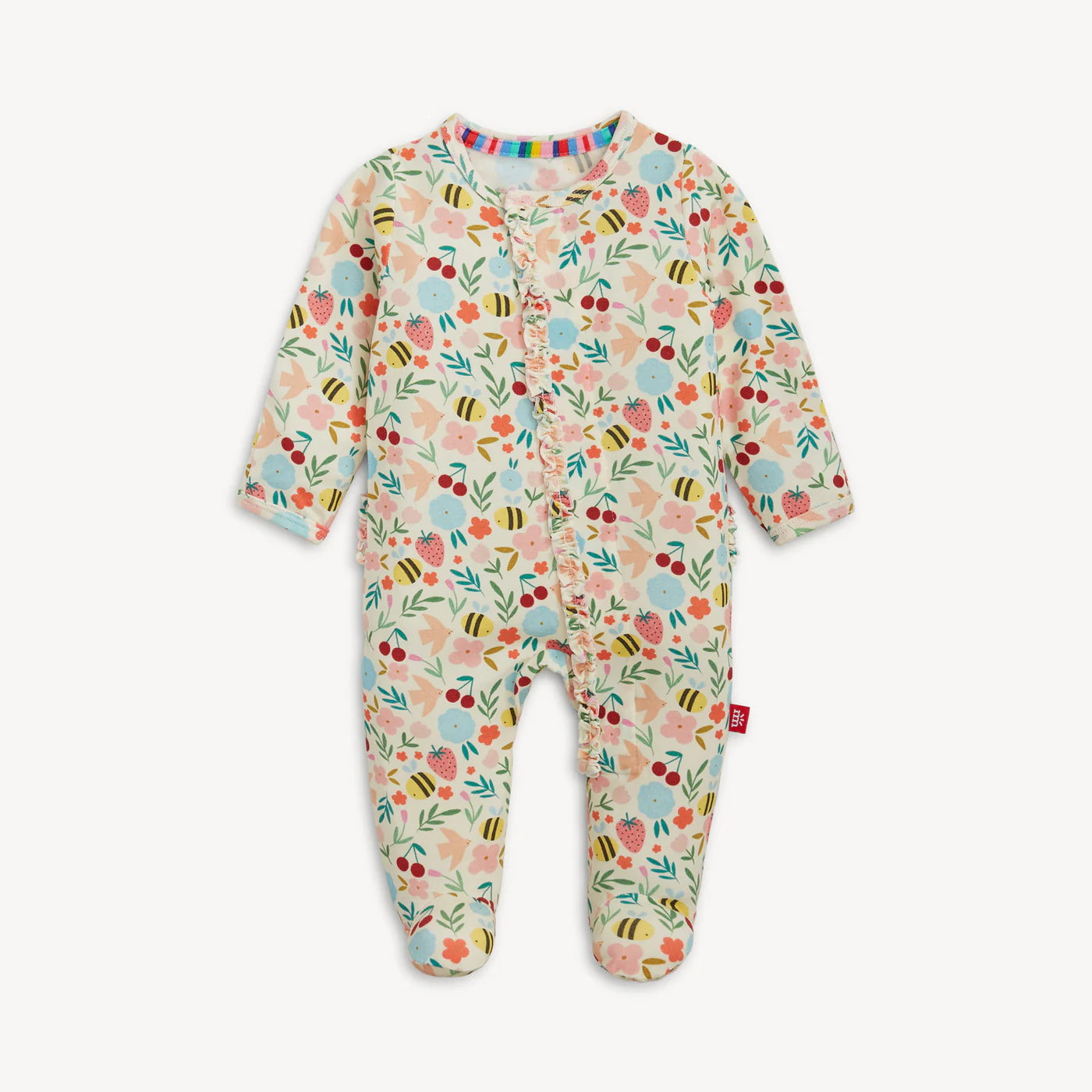 Ruffle Footie, Honey Blossom