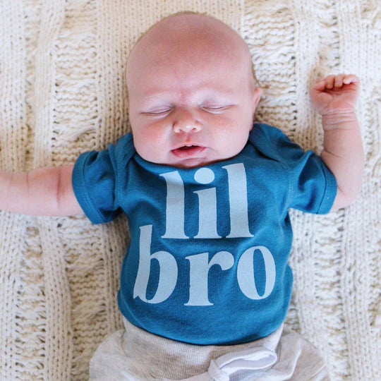 Lil Bro S/S Bodysuit, Indigo