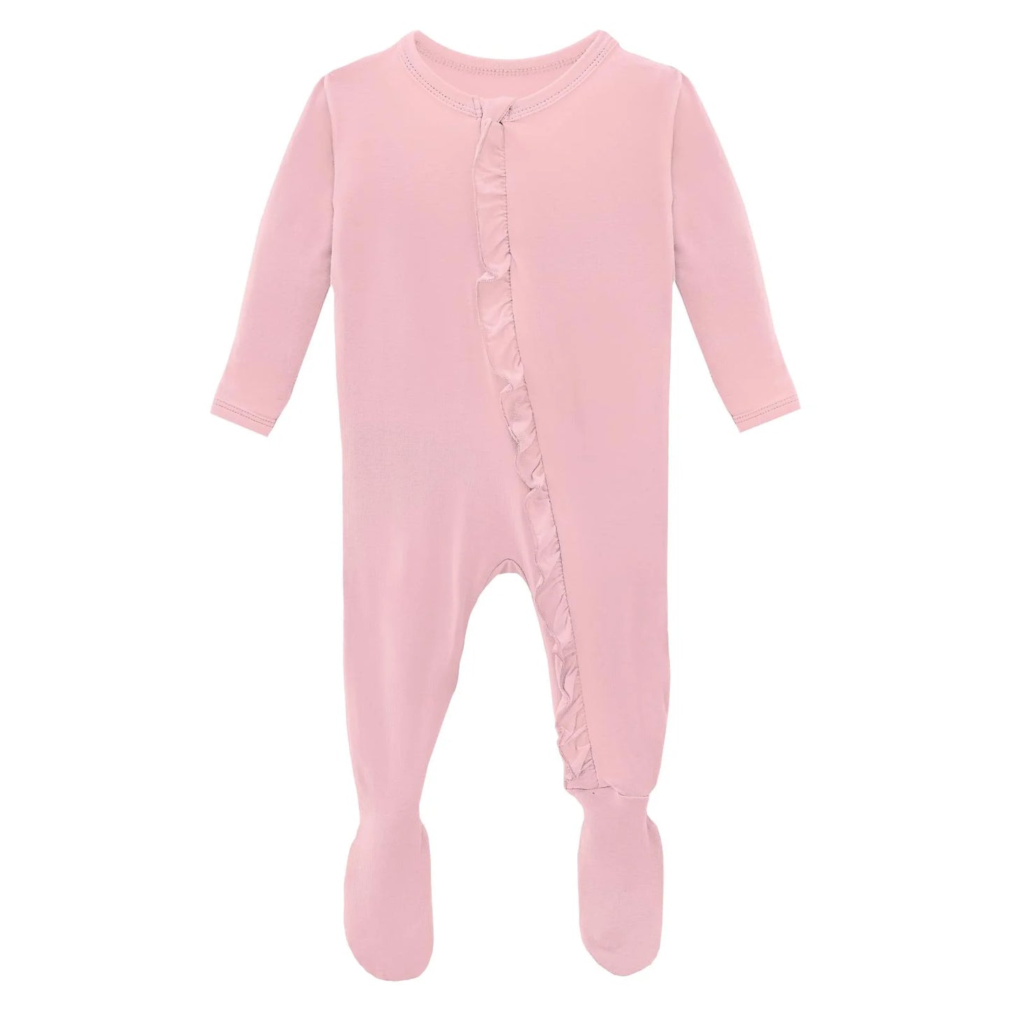 Ruffle Footie w/Zip, Lotus