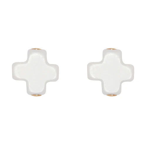 Signature Cross Stud - Off-White