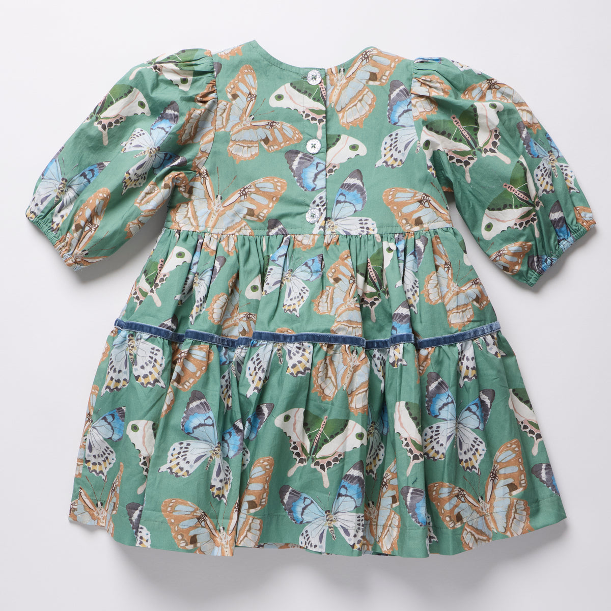 Maribelle Dress, Green Butterflies