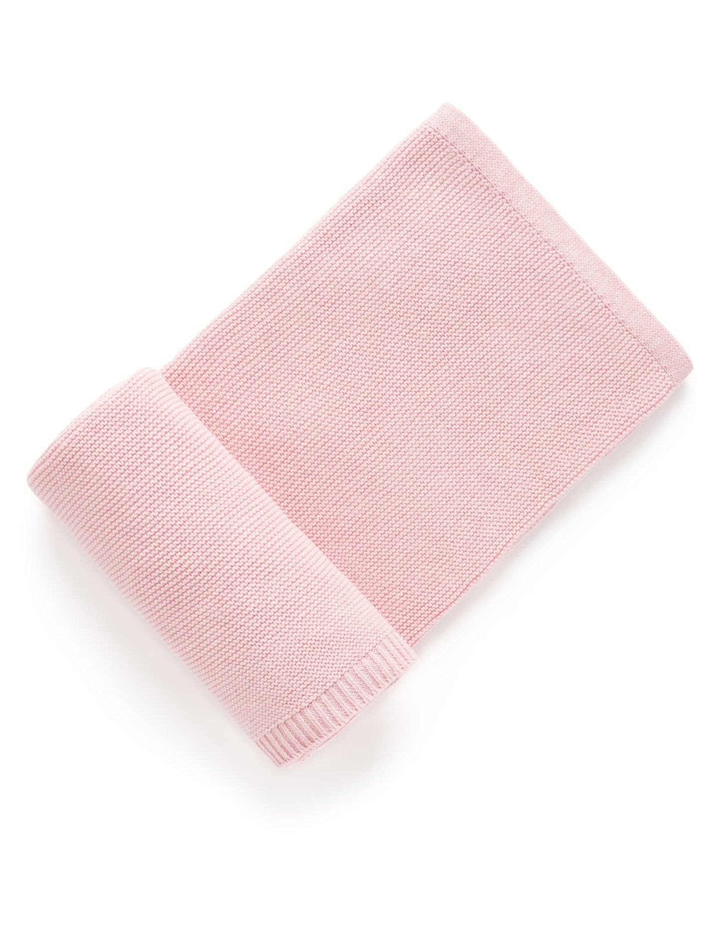 Essentials Textured Blanket, Pale Pink Melange