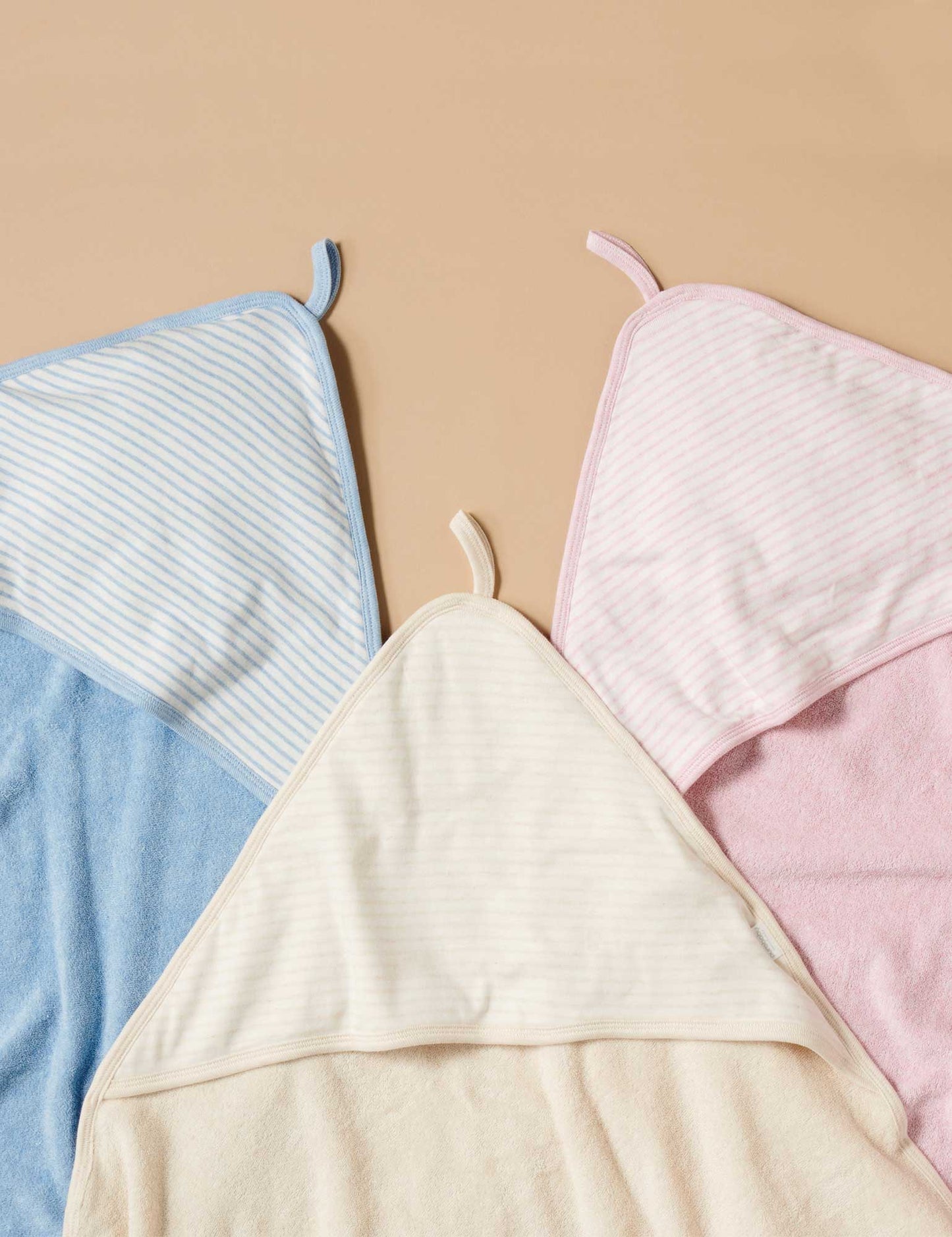 Hooded Towel, Pale Pink Melange