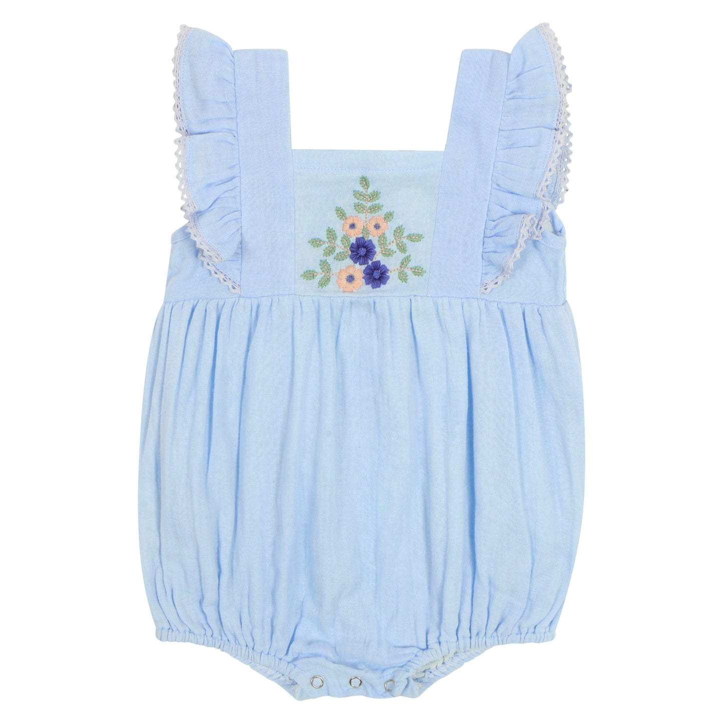 Embroidered Frilled Sleeve Bubble