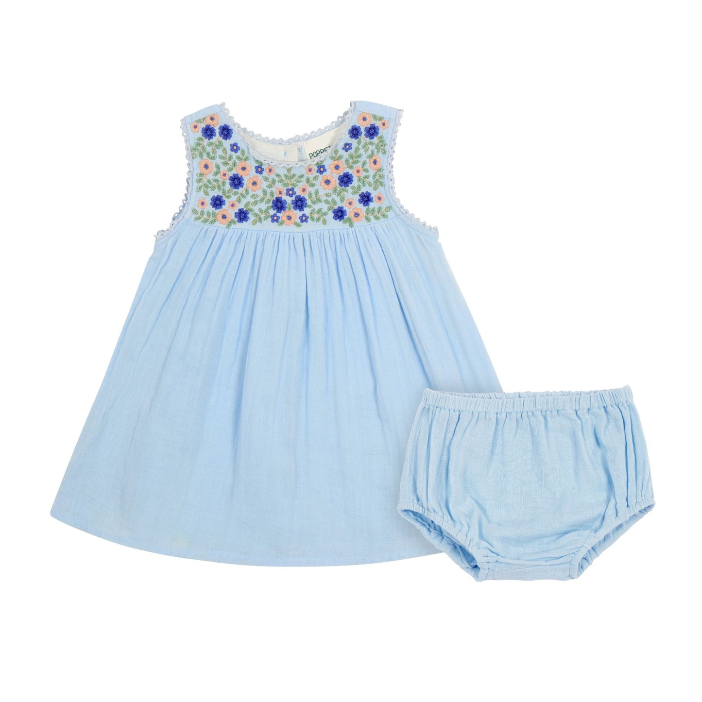 Embroidered Sleeveless Summer Dress