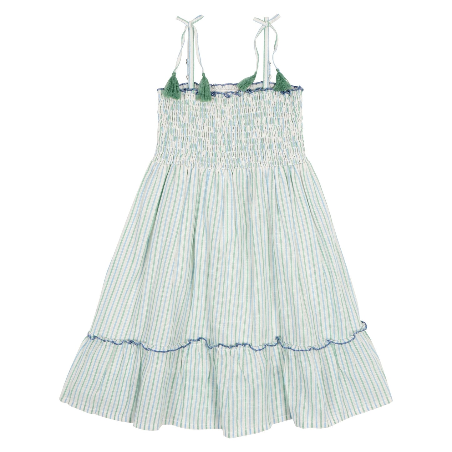 Shirred Strappy Sundress