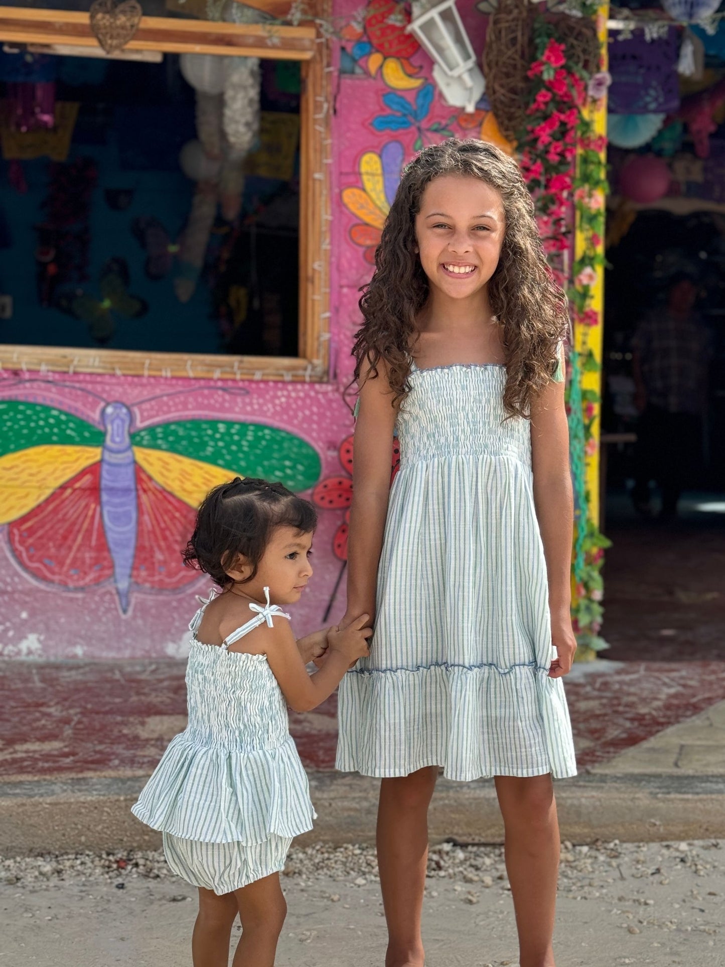 Shirred Strappy Sundress