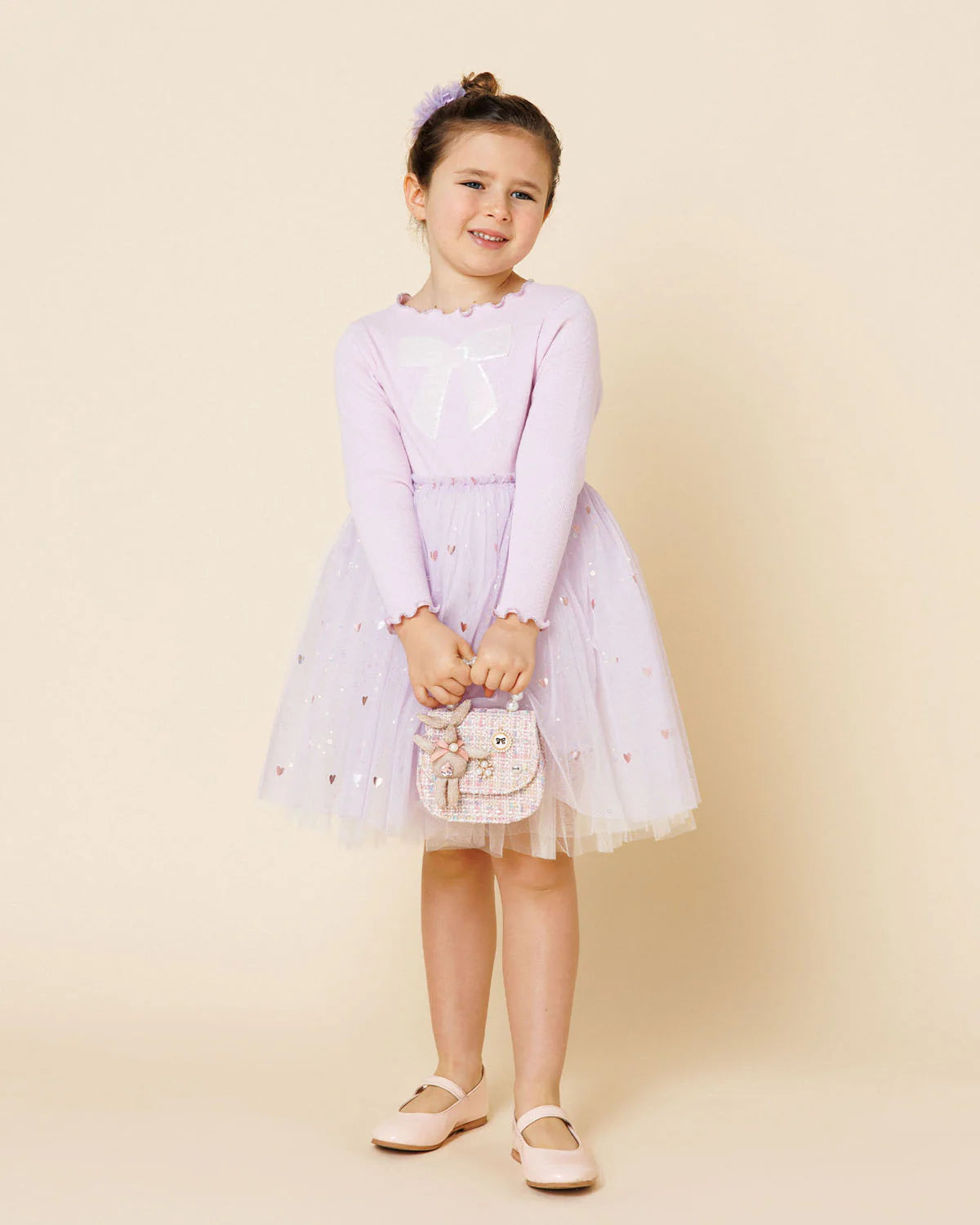 Emma Bow Tutu Dress, Purple