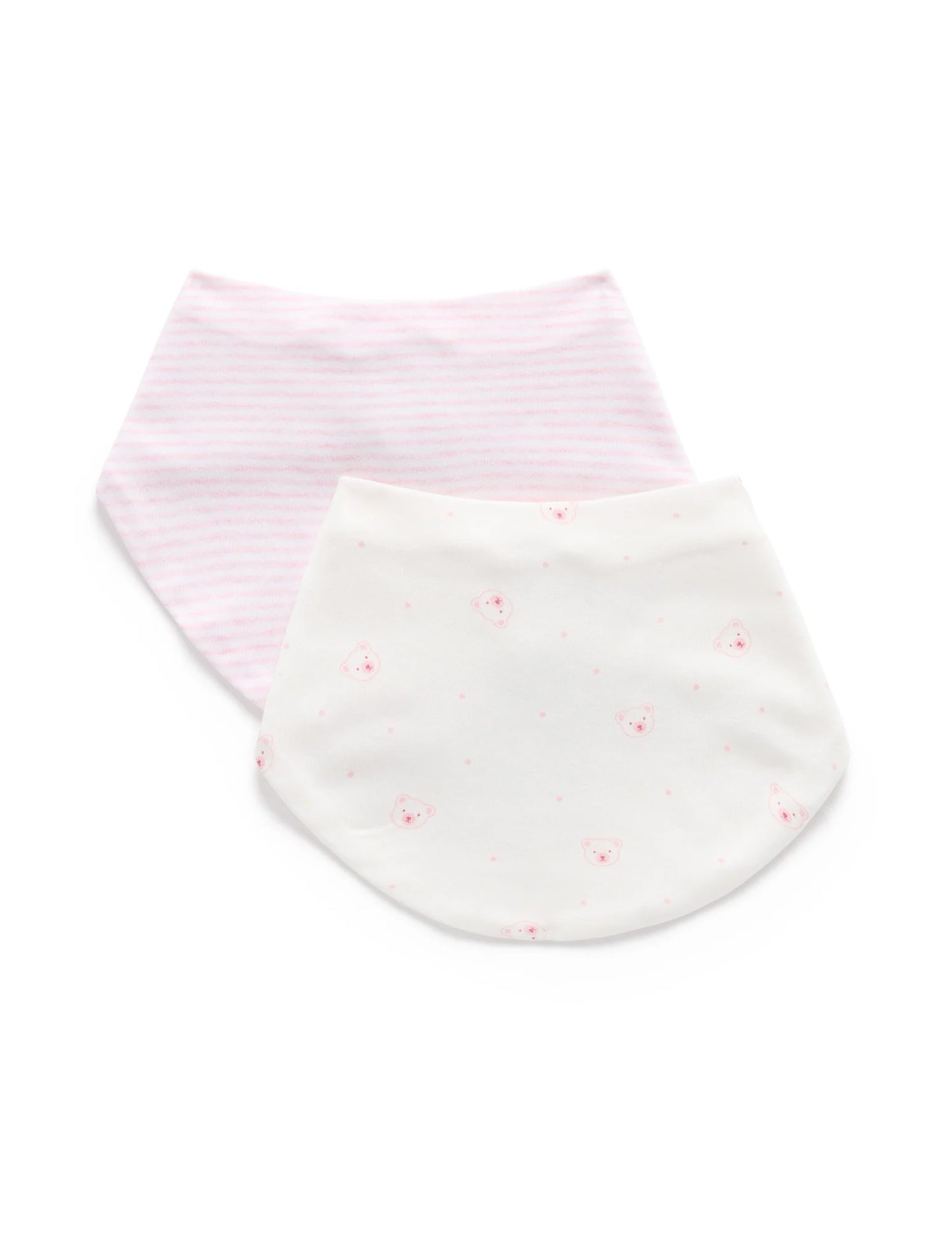 Dribble Bib, Pale Pink Bear