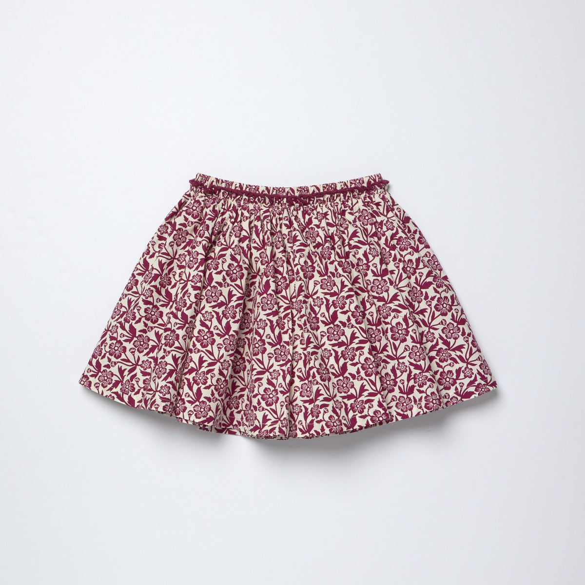 Gianna Skirt, Burgundy Climbing Floral
