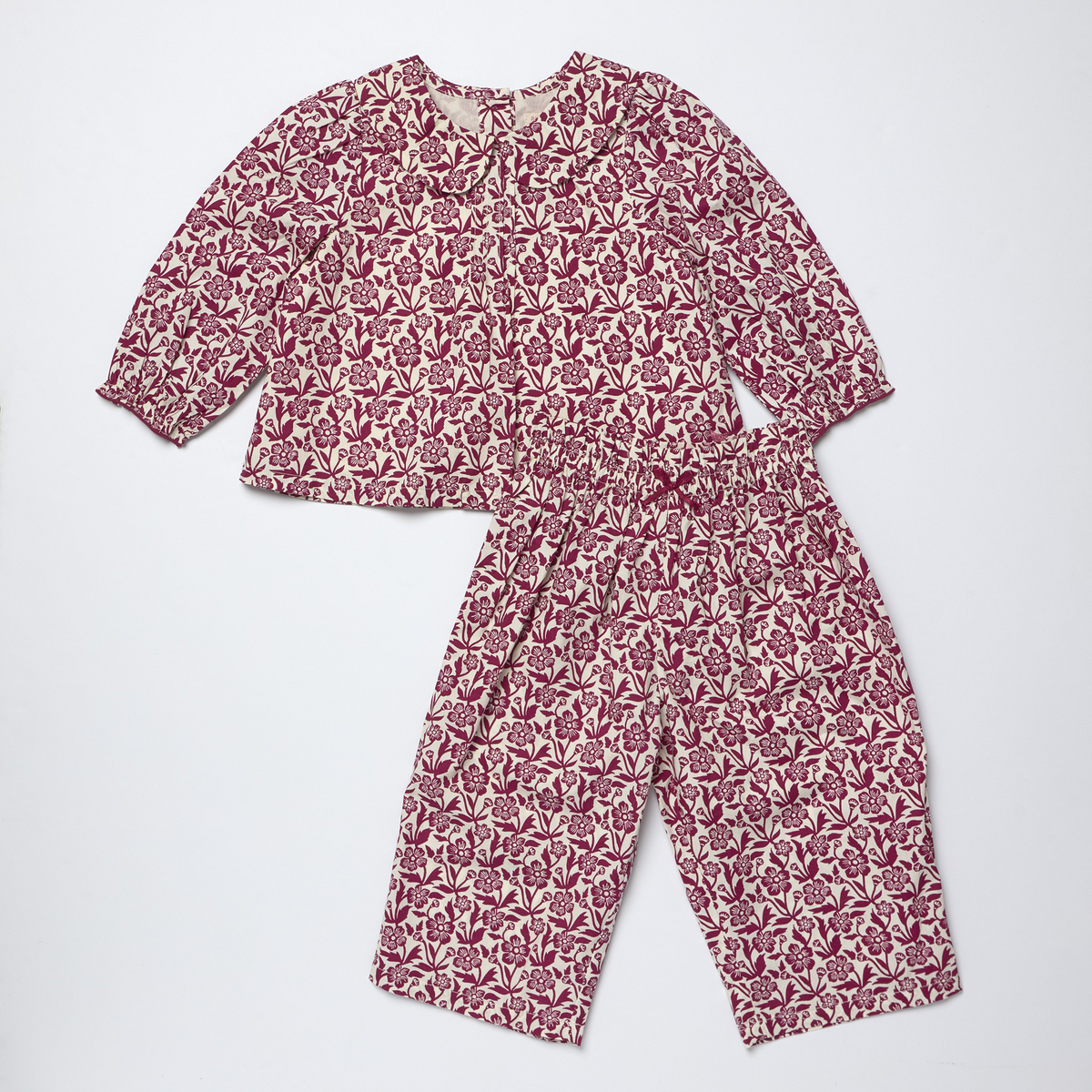 Dawson 2-Piece Set, Burgundy Climbing Floral
