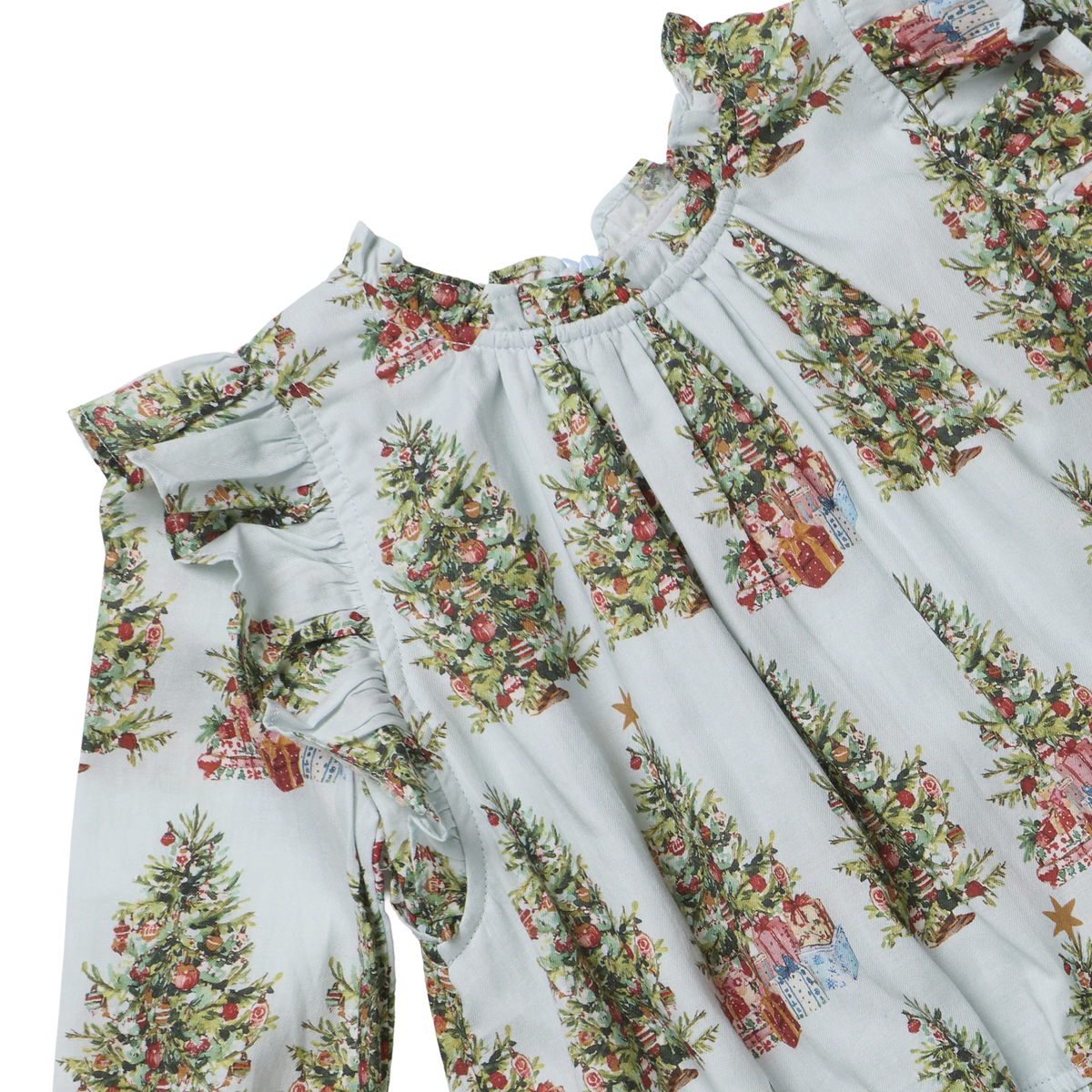 Harper Baby Dress Set, Trees and Presents