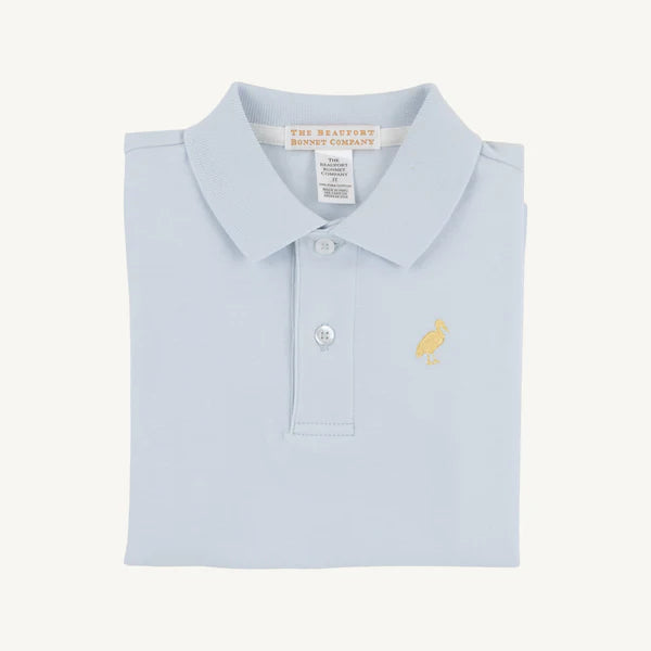 S/S Prim and Proper Polo, Buckhead Blue, Bellport Butter Yellow