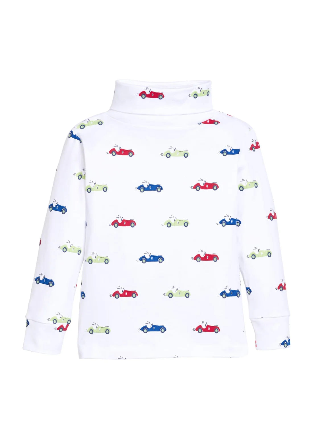 Printed Turtleneck, Race Cars