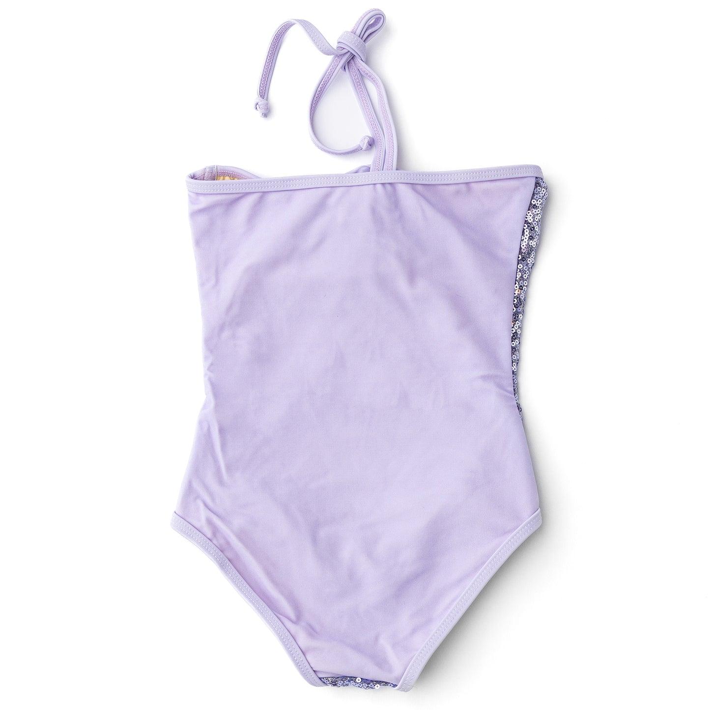 One Shoulder Sequin Swimsuit, Purple