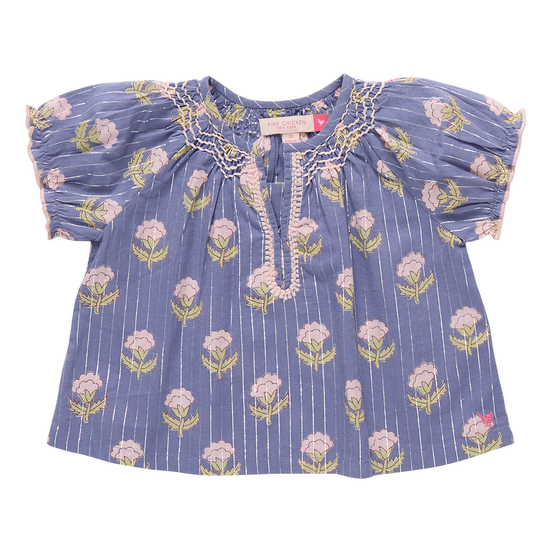 Ava Top, Periwinkle Small Bud
