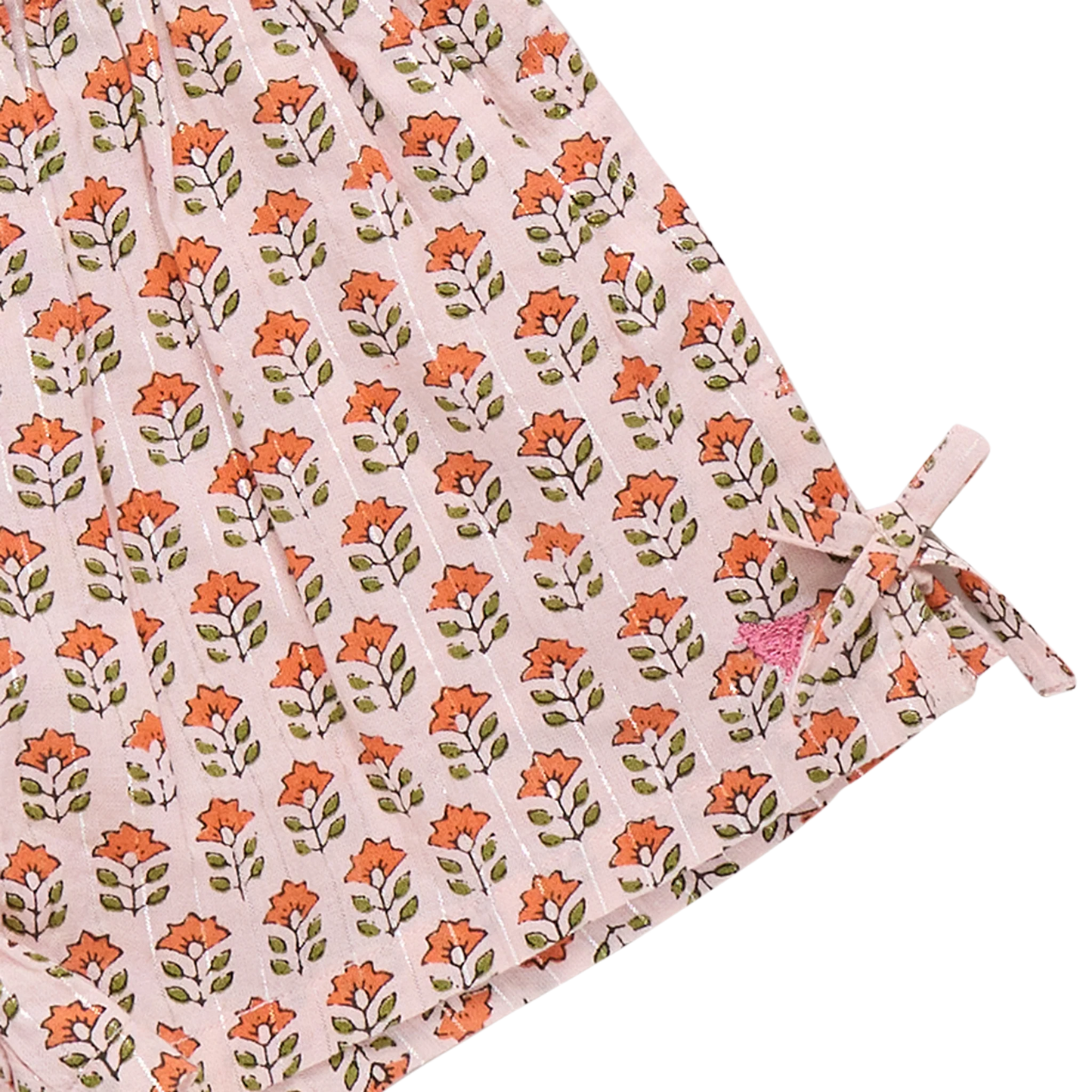 Jules Short, Pink Prairie Block Print