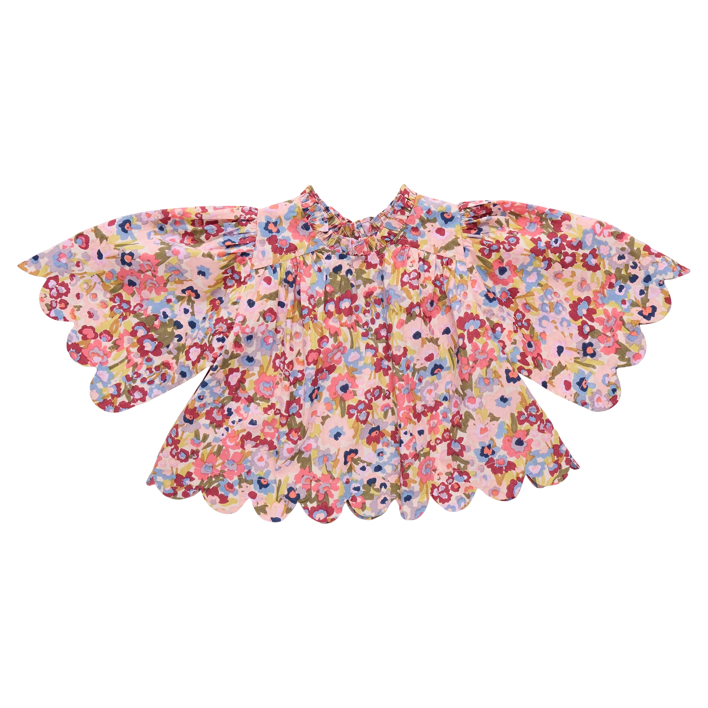 Misha Top, Burgundy Sketched Floral