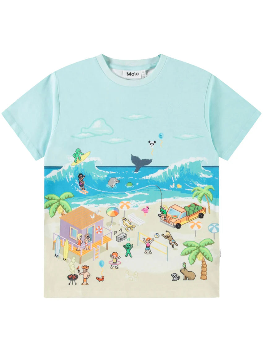 Riley S/S Tee, Pixel Beach