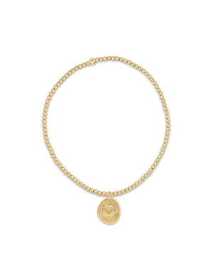 Classic Gold 2mm Bead Bracelet - Inspire Love Small Gold Charm