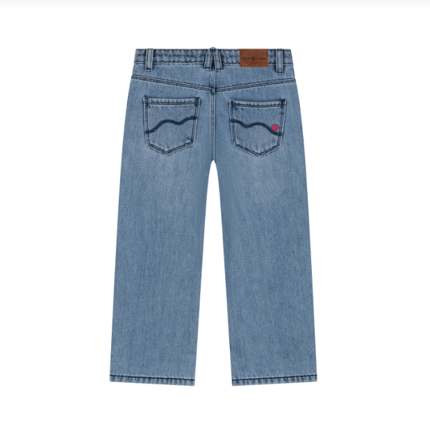 Wide Leg Denim Pants, Light Blue