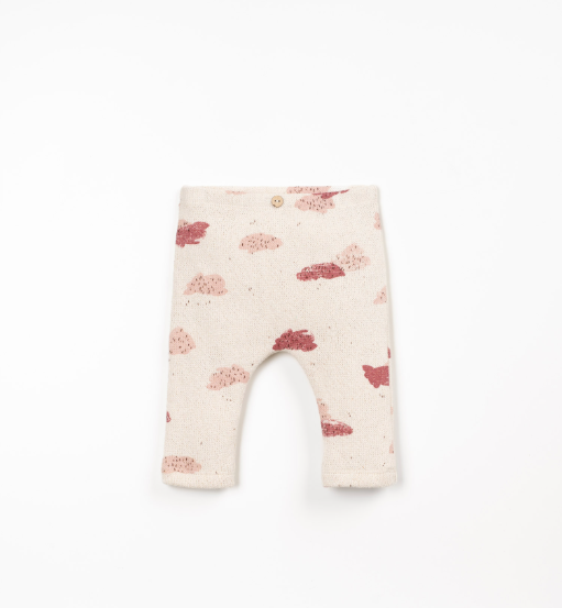 Jersey Leggings, Pink Clouds