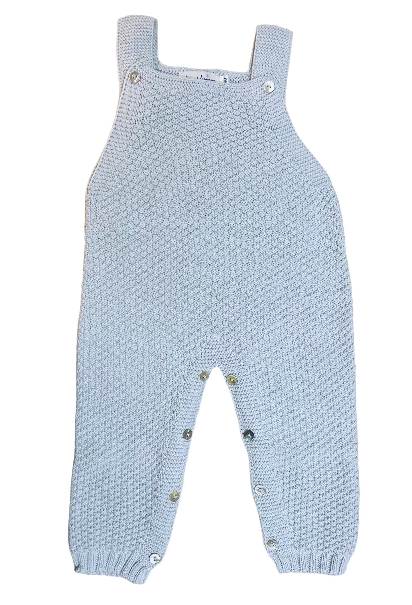 Rice Stitch Long Dungarees, Lt. Blue