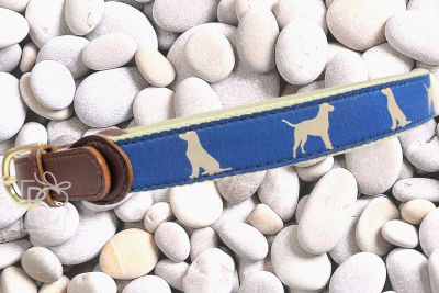 Dog Belt, Royal Blue/Khaki
