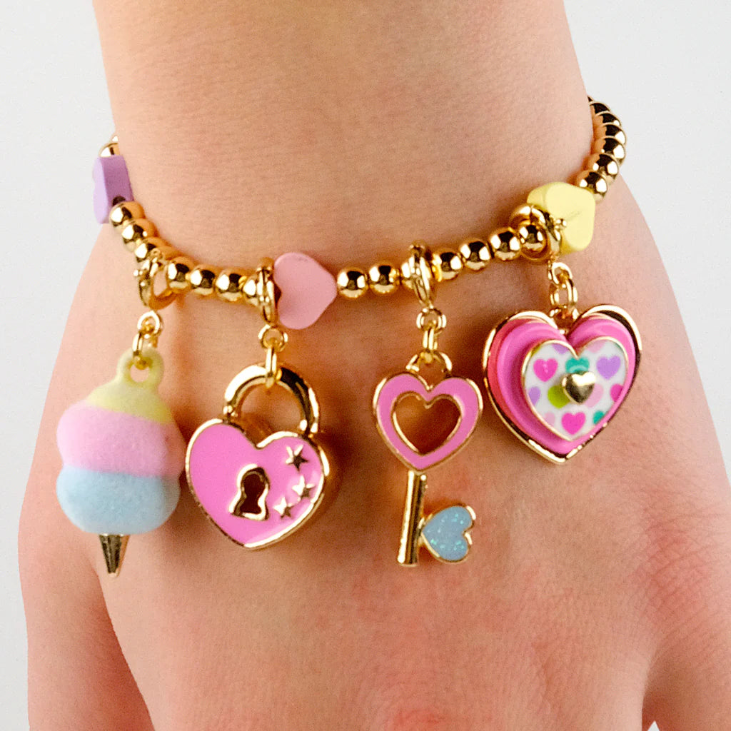 Pastel Multi Heart Stretch Bead Bracelet