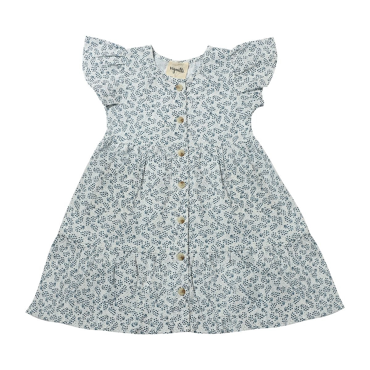 Avery Dress, Navy Sprig
