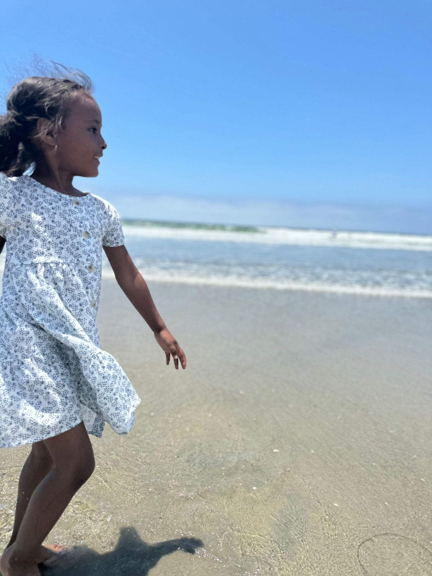 Avery Dress, Navy Sprig