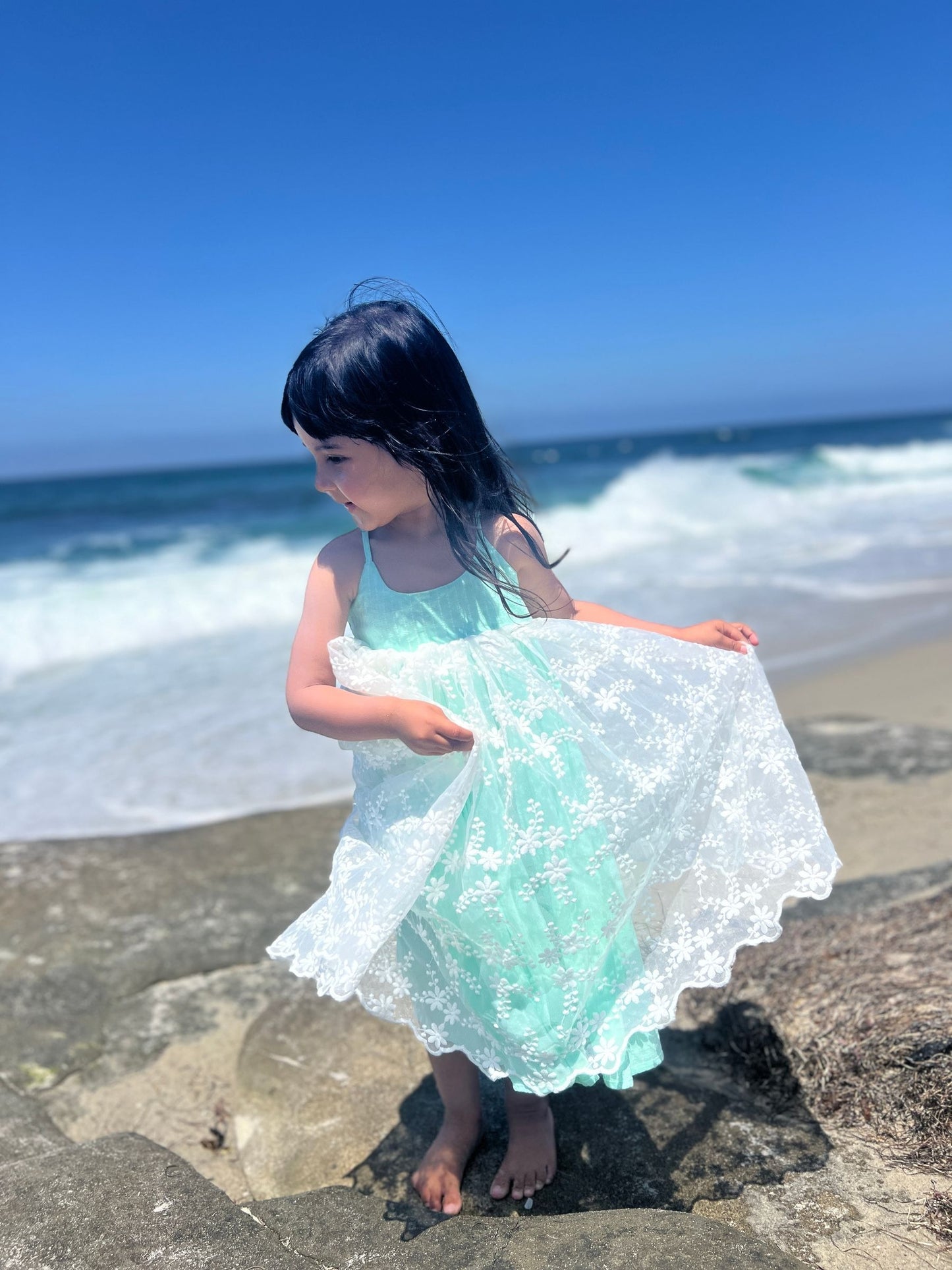 Marin Reversible Dress, Aqua