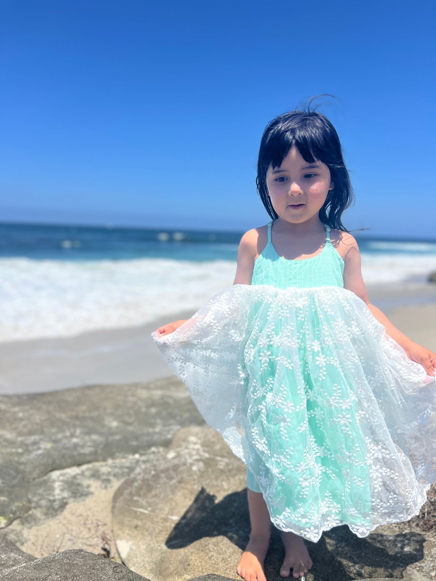 Marin Reversible Dress, Aqua