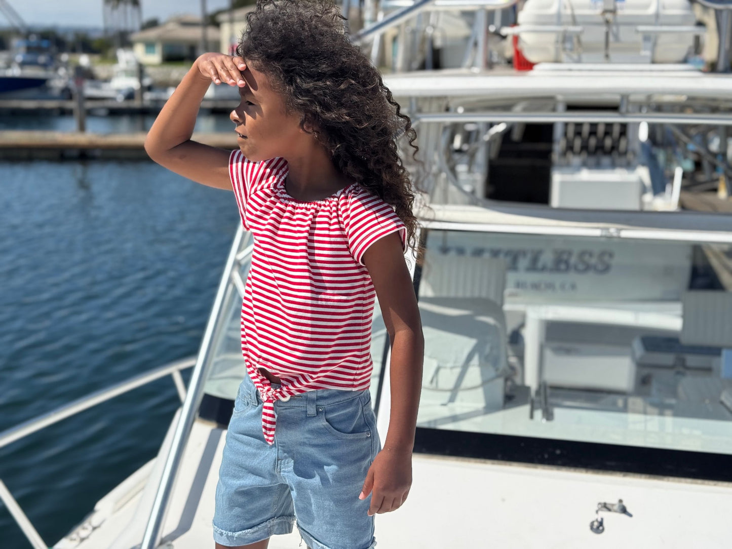 Esme Top, Red Stripe