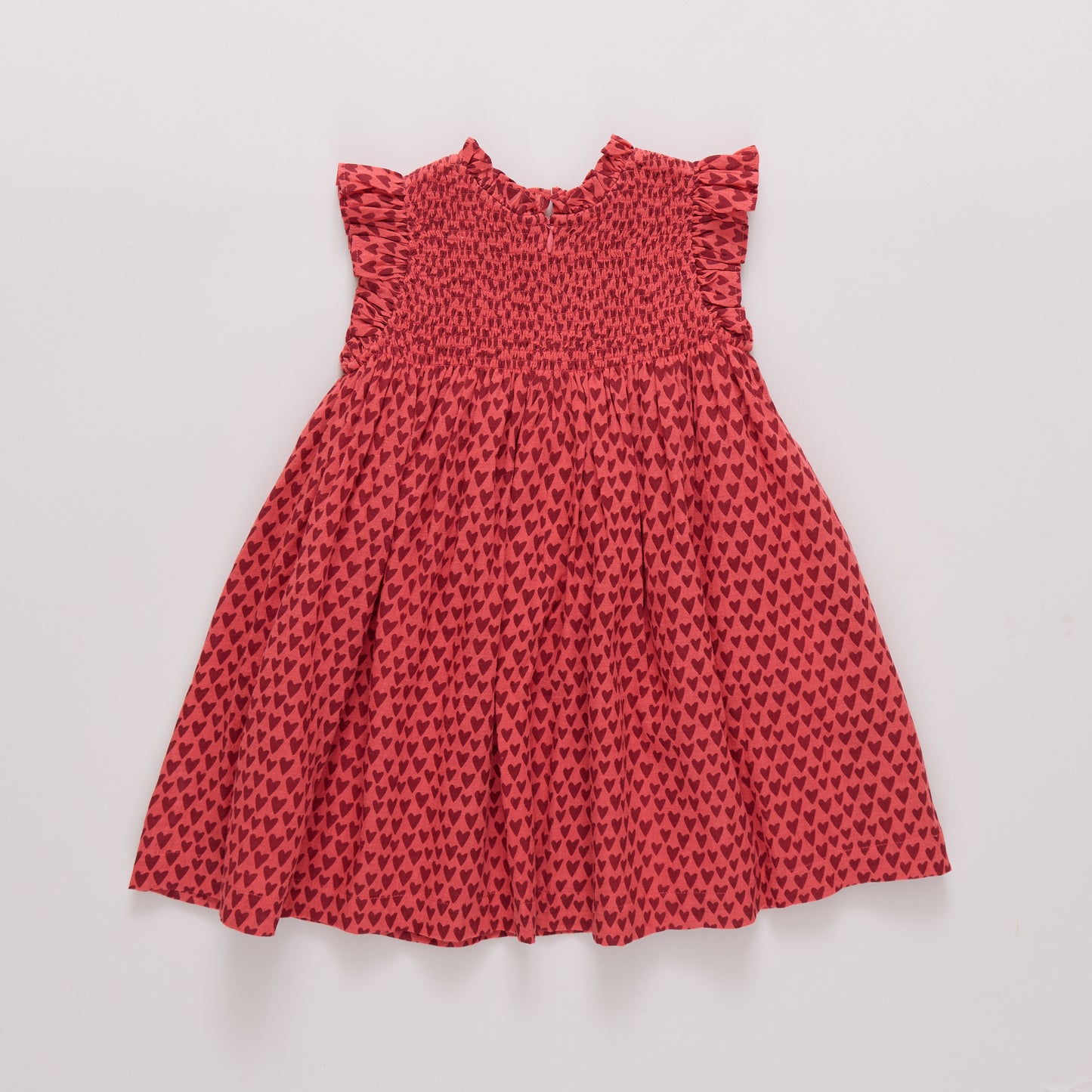 Stevie Dress, Red Mini Hearts