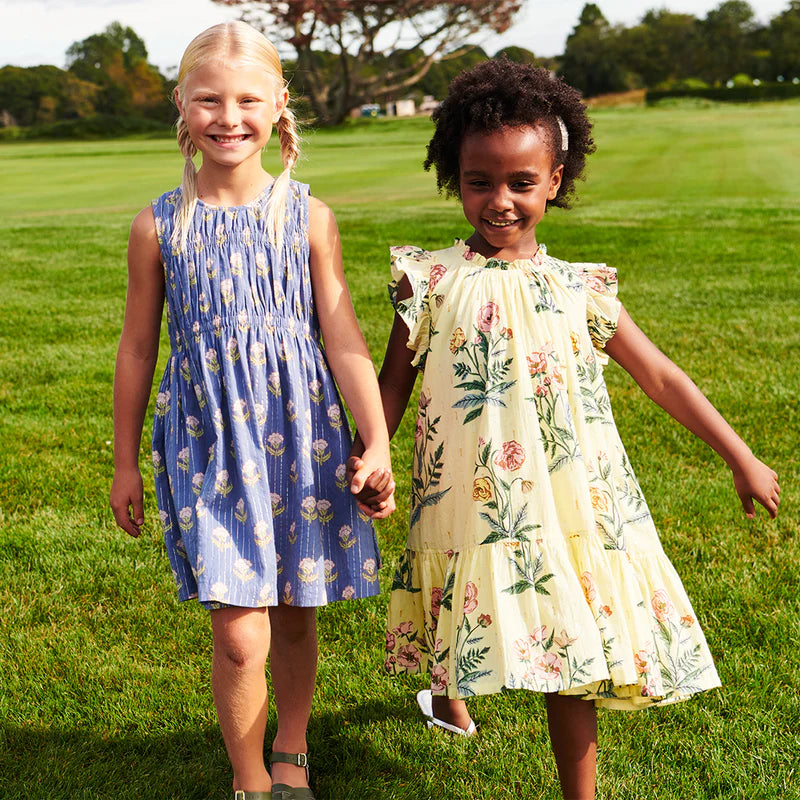 Harper Dress, Pale Yellow Poppy