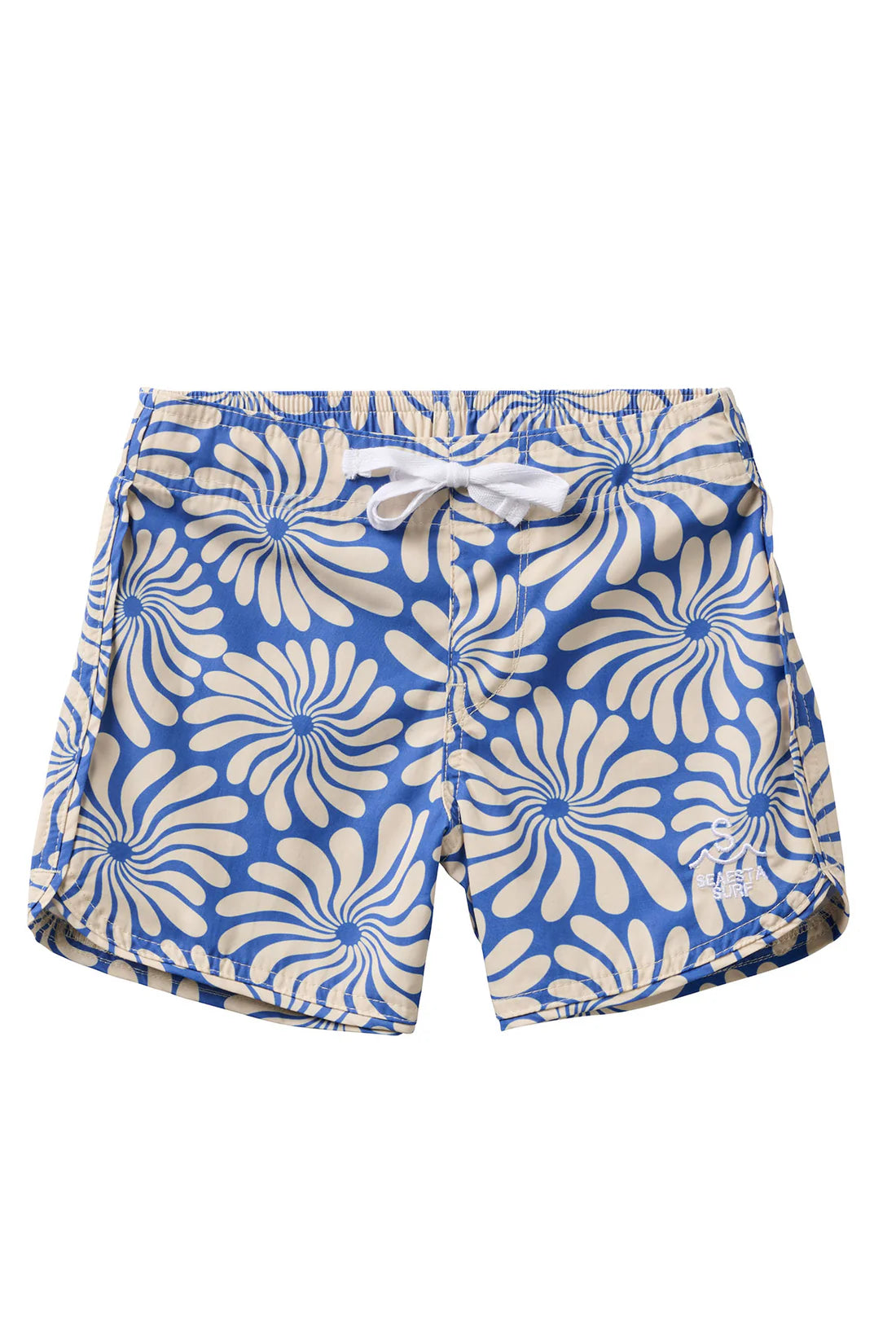 Wavy Flowers Boardshorts, Navy