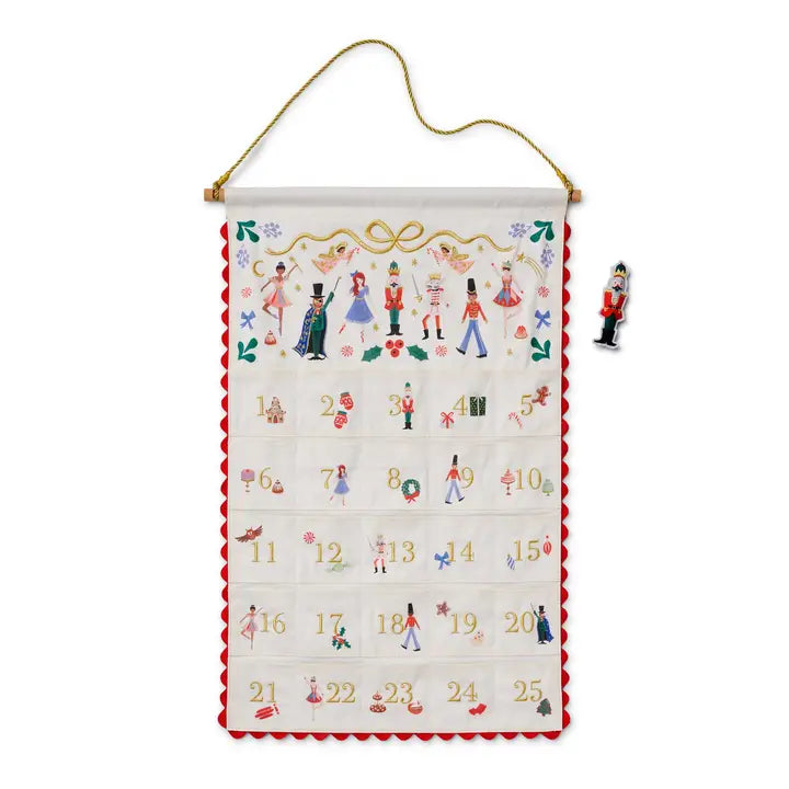 Nutcracker Emb. Hanging Advent Calendar