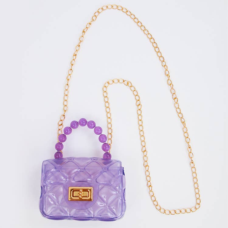 Clear Jelly Purse, Lavender