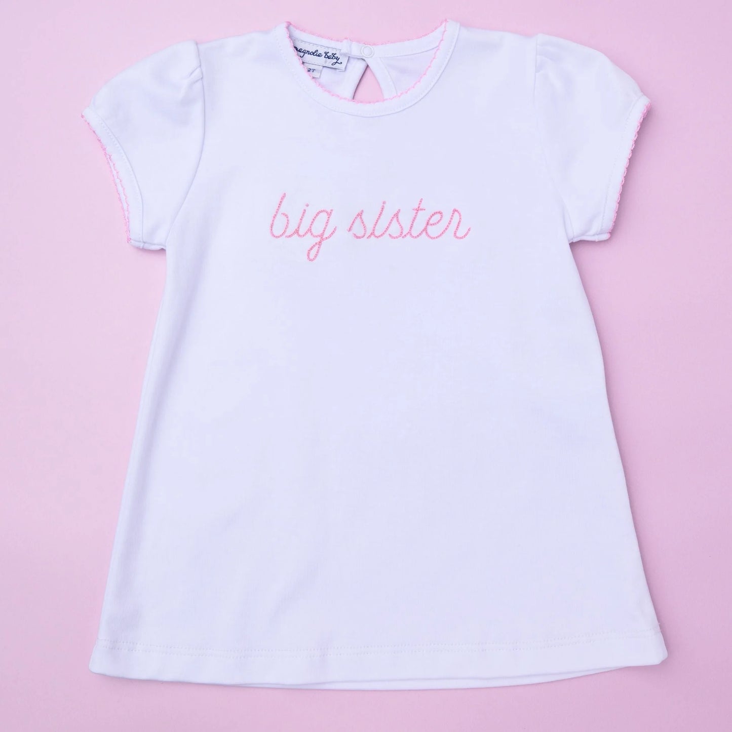 Big Sister Emb. S/S Tee, Pink