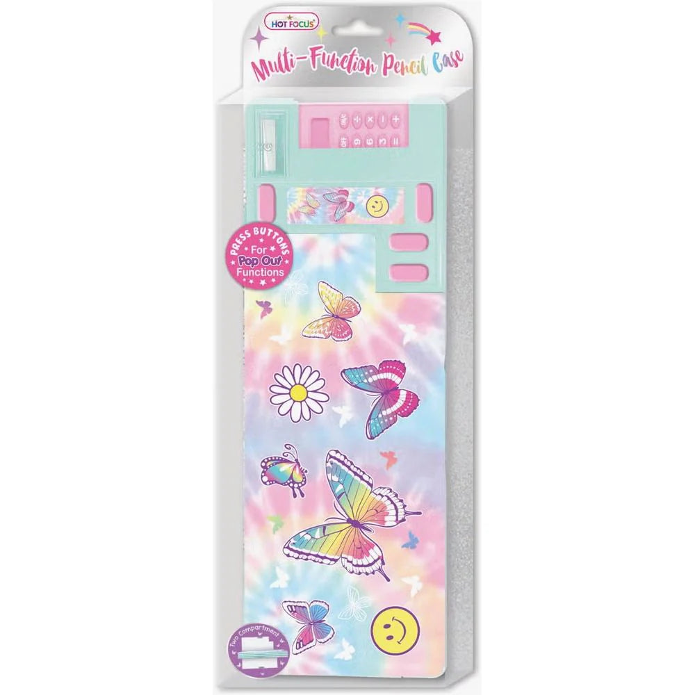 Multi-Function Pencil Case, Tie Dye Butterfly